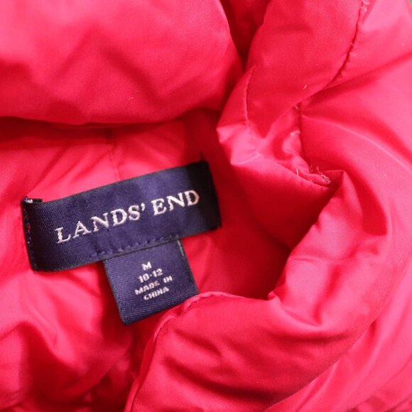 Lands End | Down Goose Feather Puffer Vest Medium Red - Picture 5 of 6